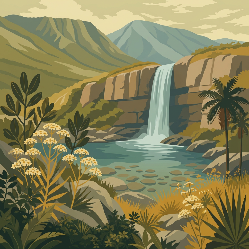 Ilustração da paisagem de Serra do Cipó